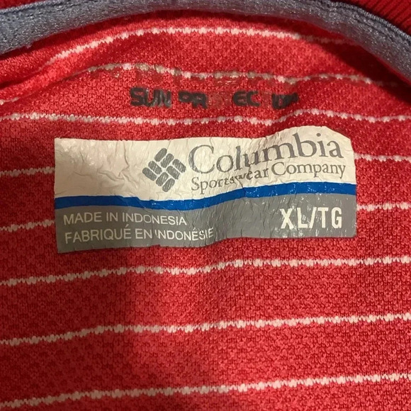 Men’s Columbia Short Sleeve Striped Golf Polo  Size XL EUC - Picture 5 of 6
